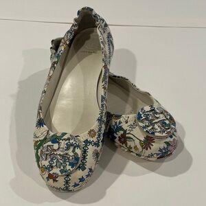 Tory Burch Multicolor Floral “Minnie” Ballet Flats